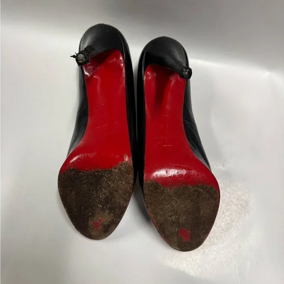 Christian Louboutin Black and Red Stiletto Heels - Picture 4 of 4